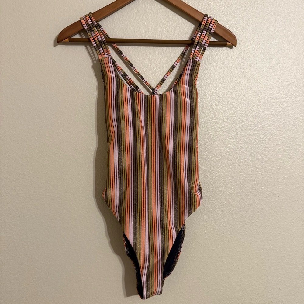 Hurley Sunset Shine Striped Swimsuit